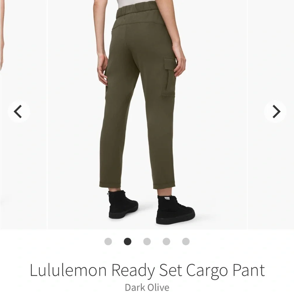 LULULEMON SIZE 6 DARK OLIVE CARGOS